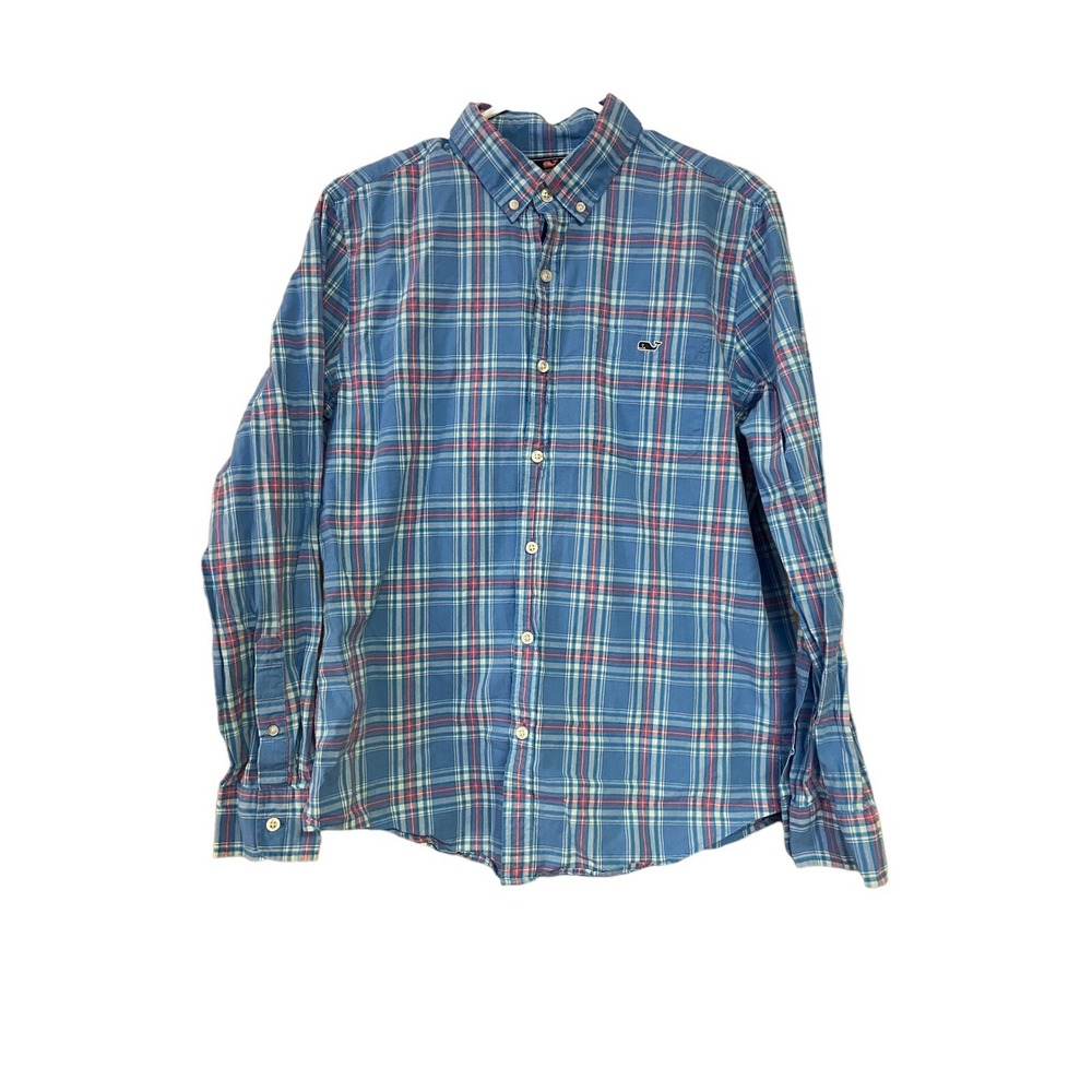 Vineyard Vines‎ - Slim Fit Tucker Shirt Blue ,Pink & White Plaid Med